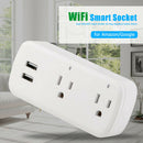 2 USB Ports US Plug WiFi Socket Smart Power Timing Outlet Switch Voice Control
