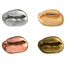 4pcs Button Badge Coffee Bean Design Brooch Collar Lapel Ornaments Jewelry