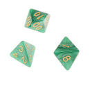 Set Of 14 Multi-sided Acrylic Dice Die Green + Blue For Coins