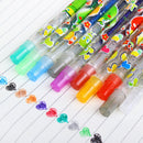 10x Assorted Color Shine Glitter Sparkled Gel Pens School Stationary ï¼D