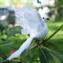 White Artificial Foam Feather Spreading Wings Simulation Dove Wedding Decor