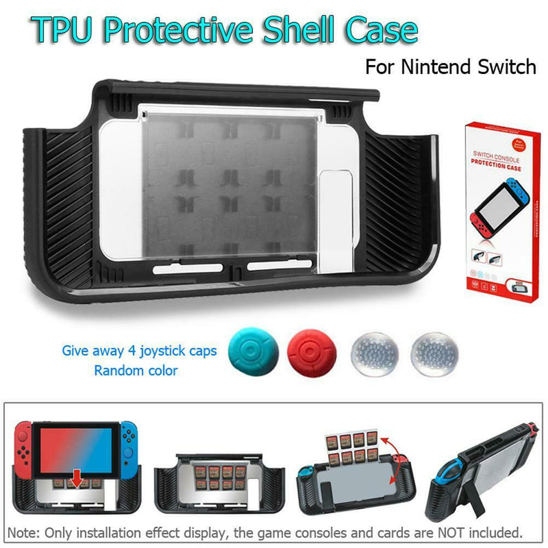 For Nintendo Switch Console Dock 8 Game Card TPU Protective Back Cover Case