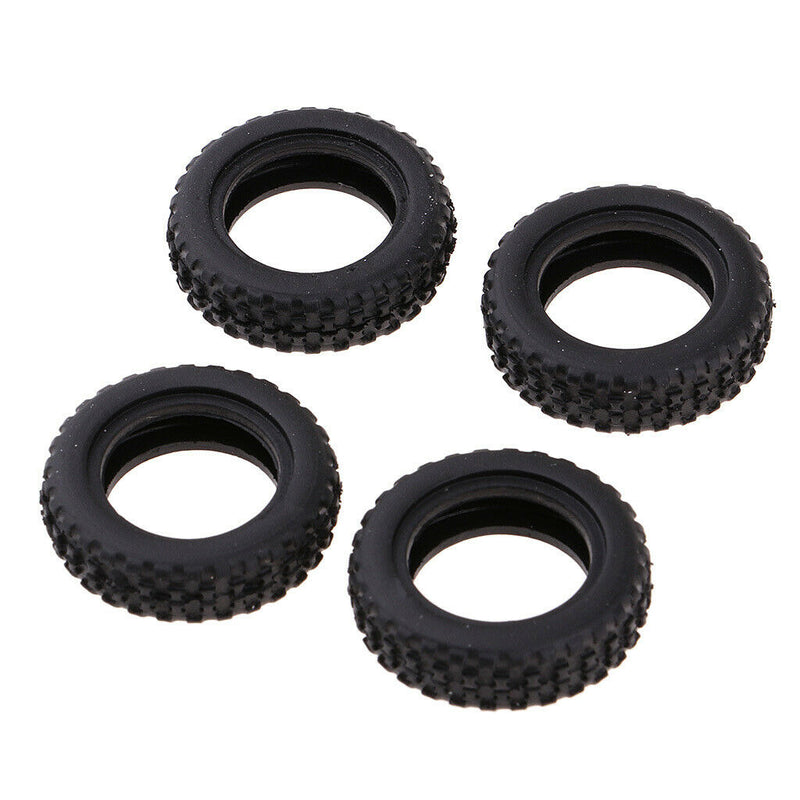 4x Wheel Tire Tyres Replacement (Black) for WLtoys K979 K989 1:28 Rally Car
