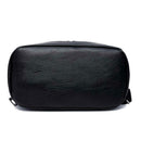 Simple Women Zipper Backpack Shoulder Bag PU Leather Casual Small Schoolbag