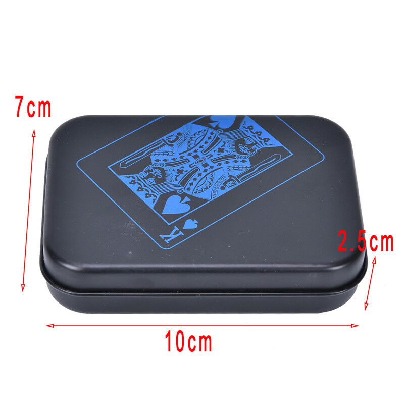 Metal Box Plastic Pvc Black Poker Waterproof Playing Cards Novelty-Collection JR