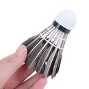 12 Pcs Set Training Goose Feather Shuttlecocks Durable Badminton Black Bal3C