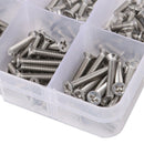 200pcs M3 stainless steel 304 cross countersunk flat head machine screw set3C