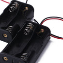10x Wire Lead Black Plastic Battery Holder Box Storage Case DIY for 2 x 1.5V AA