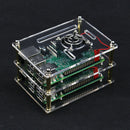 Stackable Case with Cooler Fan, Two-Layer Transparent Acrylic Case Enclosure Box