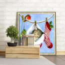Cat 5D DIY Full Round Drill Diamond Painting Hanging Decor Beadwork Crafts