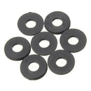 M3 x 6mm x 1mm Nylon Flat Insulating Washers Gaskets Spacers Black 200PCS T3B4