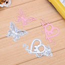 2pcs Heart Butterfly Stencils Scrapbook Embossing DIY Cutting Die Card Gift SN9F