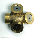 4-Head Brass 1/4" DN8 Water Fountain Agriculture Spray Nozzle Sprinkler
