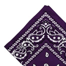 Women Men Novelty Print Cowboy Bandana Head Wrap Neck Scarf Wristband Purple