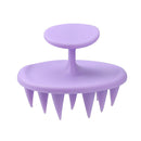 Point Tip Silicone Scalp Shampoo Massage Brush Head Acupoint Comb (Purple)