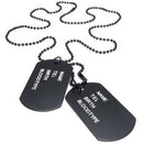 Men Chain 68cm Platelets Army Dog Tag Style Army League Black Jewelry Penda E5H9