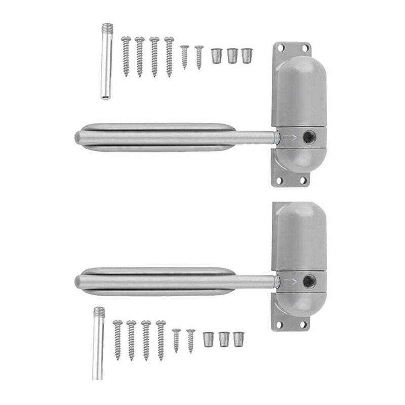 2pcs Metal Mini Door Closer Closing Automobile Adjustable Door Stopper Gray