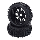 2 Pieces RC Buggy Wheel Rim Rubber Tires for 1/8 RC Car Truggy Accessory