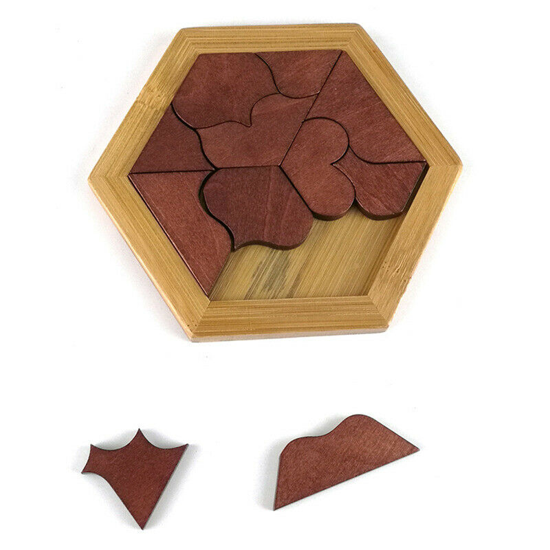 Wooden Tangram Jigsaw Board Educational Early Learning Wood Puzzles Game To C8T8
