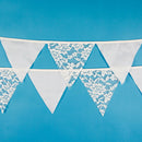 12 Flags Lace Rose Cotton Flag Banner Pennant Wedding/Birthday Party Decor