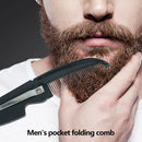 Man Woman Folding Portable Pocket Clip Beard Moustache Convenient Hair Comb