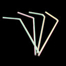 100Pcs disposable flexible drink straw plastic bendable art juice milk C6T9