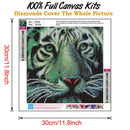 5D DIY Full Round Drill Diamond Painting Novelty Tiger Cross Stitch (B1095) A