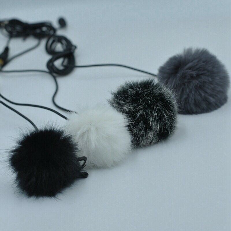 Universal Lavalier Microphone Furry Windscreen Fur Windshield Wind Muff Sof