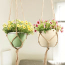 Macrame Plant Hanger Set Hanging Planter Handmade Jute Rope For Indoor Outd