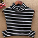 Women Faux Turtleneck Neck Dickey False Choker Mock Blouse Half Top Collar