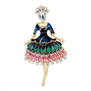 Enamel Princess Ballet Girl Brooch Pin Banquet Weddings Brooch Gifts Jewelr 3c