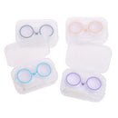 Plastic Candy Color Transparent Contact Lens Partner Case Travel Kit StoragS Hn