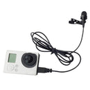 Pro Mini USB Microphone With Collar Clip Black For GoPro Hero4/3+/