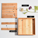 Storage Tray Dried Fruit Plate Kitchen Living Room Wood 4 Grid Wedding Cand