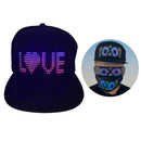 Fashion Luminous Flash LED Display Cap Hat Editable for Hip-hop Club Stage