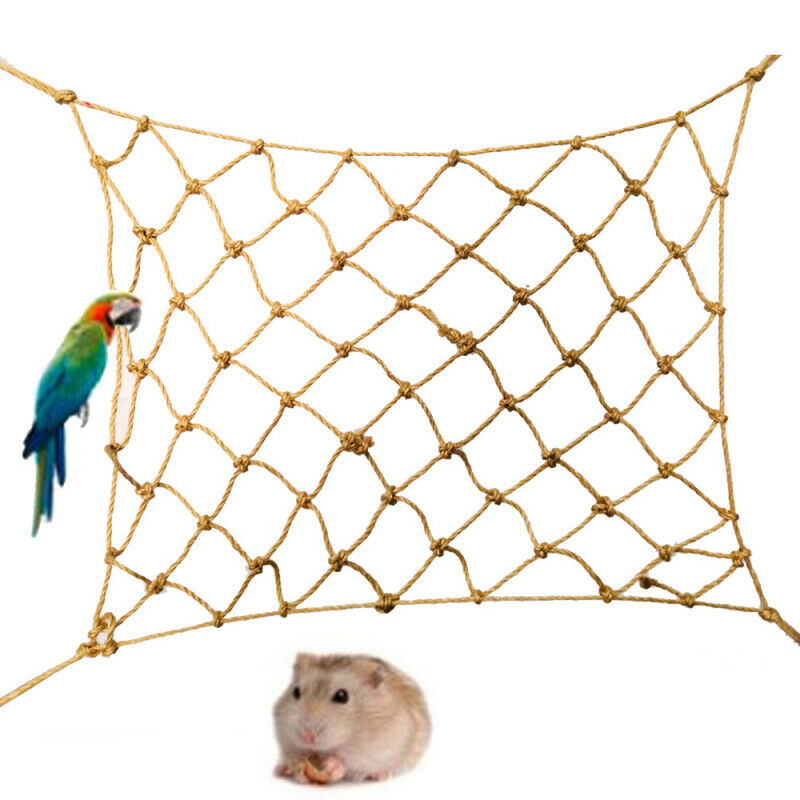 Small Pet Bird Climbing Net Bird Parrot Toys Pet Supplies Hemp Rope Traini DAI