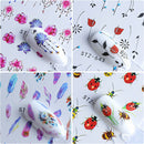 40 Nail Art Water Decals Stickers Transfers Spring Water Effect Flowers Feather*