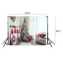 Christmas Background Cloth Tree Pine Snowman Photography Photo Studio Home Decor