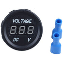 12V-24V Car Motorcycle LED Digital Display Voltmeter Waterproof Meter BLUE P1G4