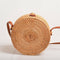 Handmade Woven Rattan Bag Women Straw Bag Bamboo Circular Beach Bags Summer B9J6