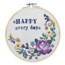 Flower Embroidery Kit, Pre-printed Chinese Traditional Full Set of Cross Stitch
