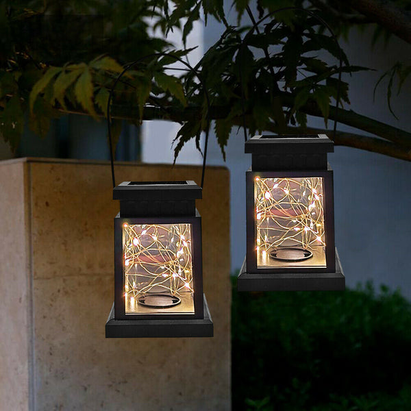Solar Powered Lights 20 LED Outdoor Lighting Control Lanterns (Warm White)