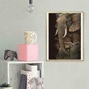 Elephants DIY Full Drill Round Diamond Painting Embroidery Kits Set Decor