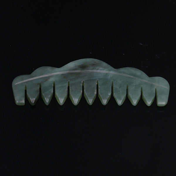 natural stone comb women handmade jade comb shape design massage comb FU