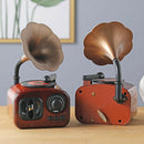 1pc Retro Gramophone Shape Art Music Box Ornament Home Desktop Decoration Crafts