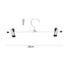 24 PCS Skirt Hangers with Clips, Pants Hanger Metal Pant Hangers Space Savi