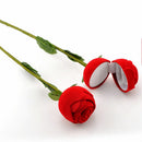 HOT Red Rose Flower Velvet Jewelry Storage Box Engagement Ring Display Case 1pc