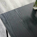 Self Adhesive Film Black Wood Grain Contact Paper Wood Wall Peel Decor D2B4