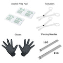 72Pcs Body Piercing Jewelry Tool Kits Needle Nipple Tongue Eyebrow Nose LipS Gw