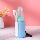 USB Travel Mug Baby Milk Warmer Heater Feeding Bottle Insulated Bag (Blue)